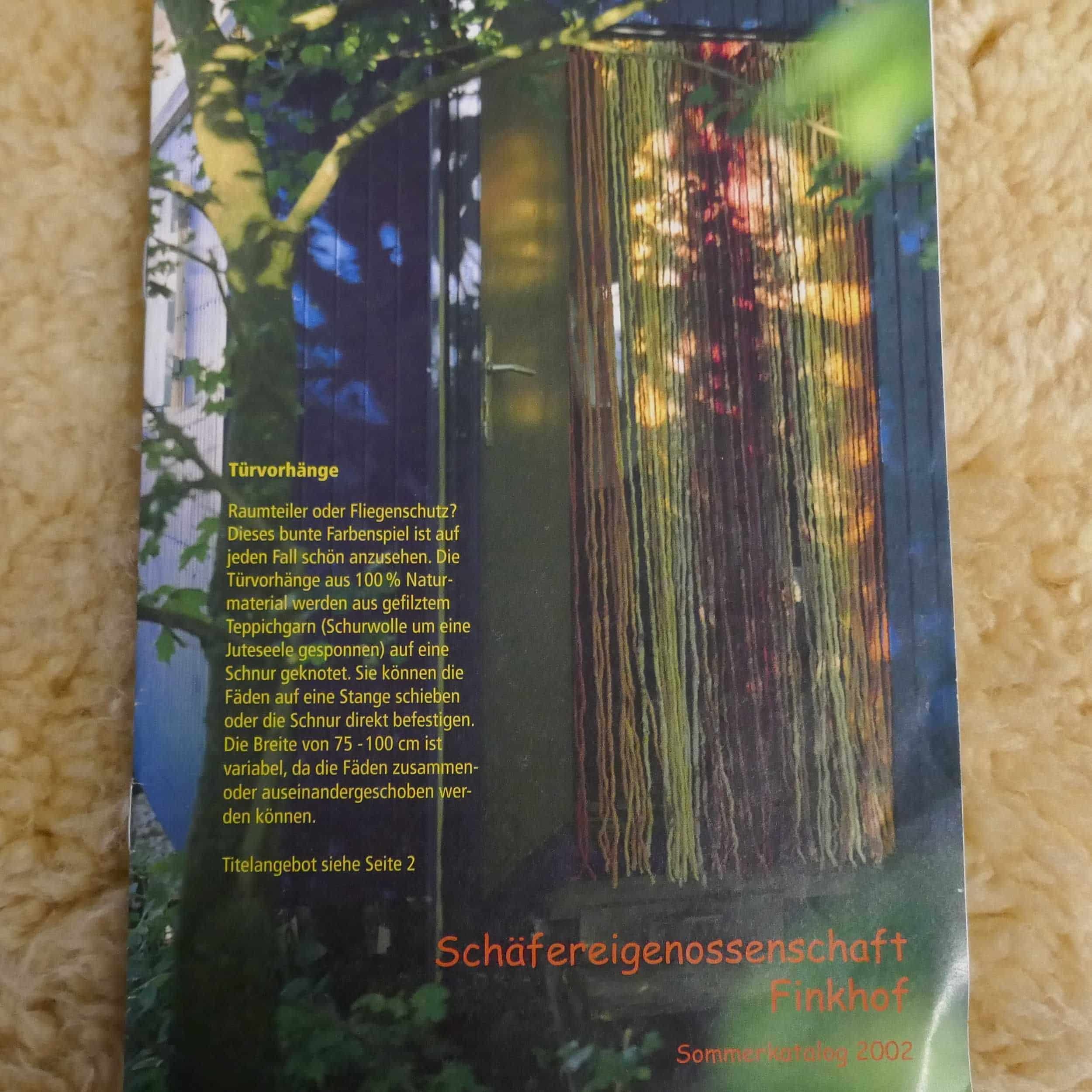 Finkhof Sommerkatalog von 2002 auf Schaffell