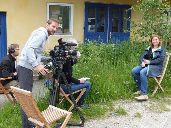 Interview bei SWR Dreharbeiten für ,,Echtes Leben" auf dem Finkhof
