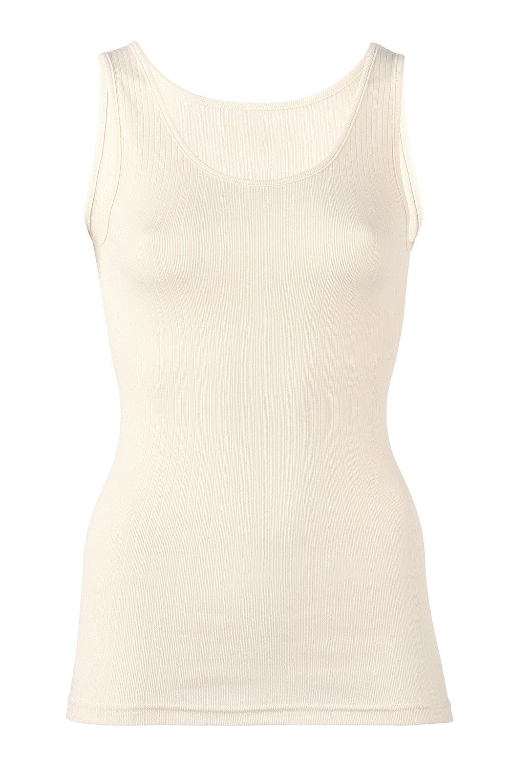 naturweißes Damen Achselhemd aus bio Baumwolle (kbA), Freisteller