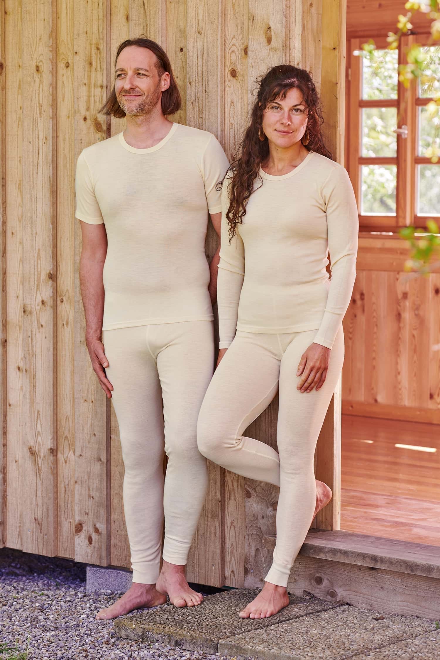 Lange Wollunterhose unisex aus reiner Bio-Schurwolle