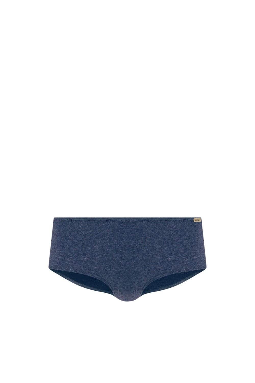 marineblaue Panty aus bio Baumwolle (kbA) und Elasthan, Freisteller von vorne