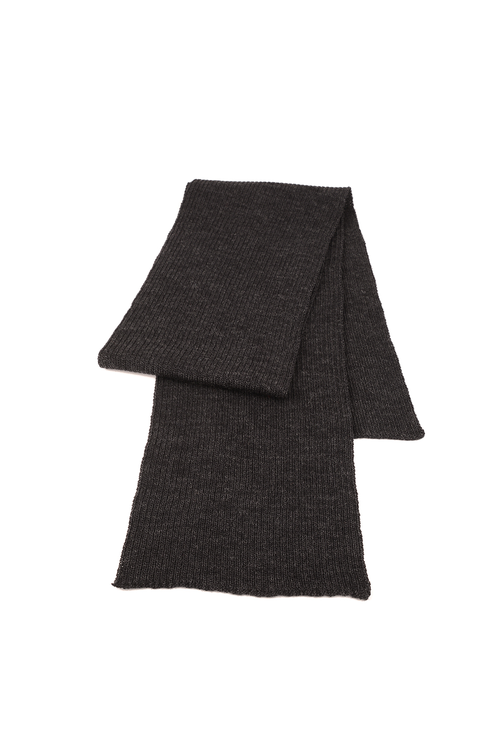 dunkelgrauer Strickschal aus bio Wolle (kbT) vom Finkhof, Freisteller