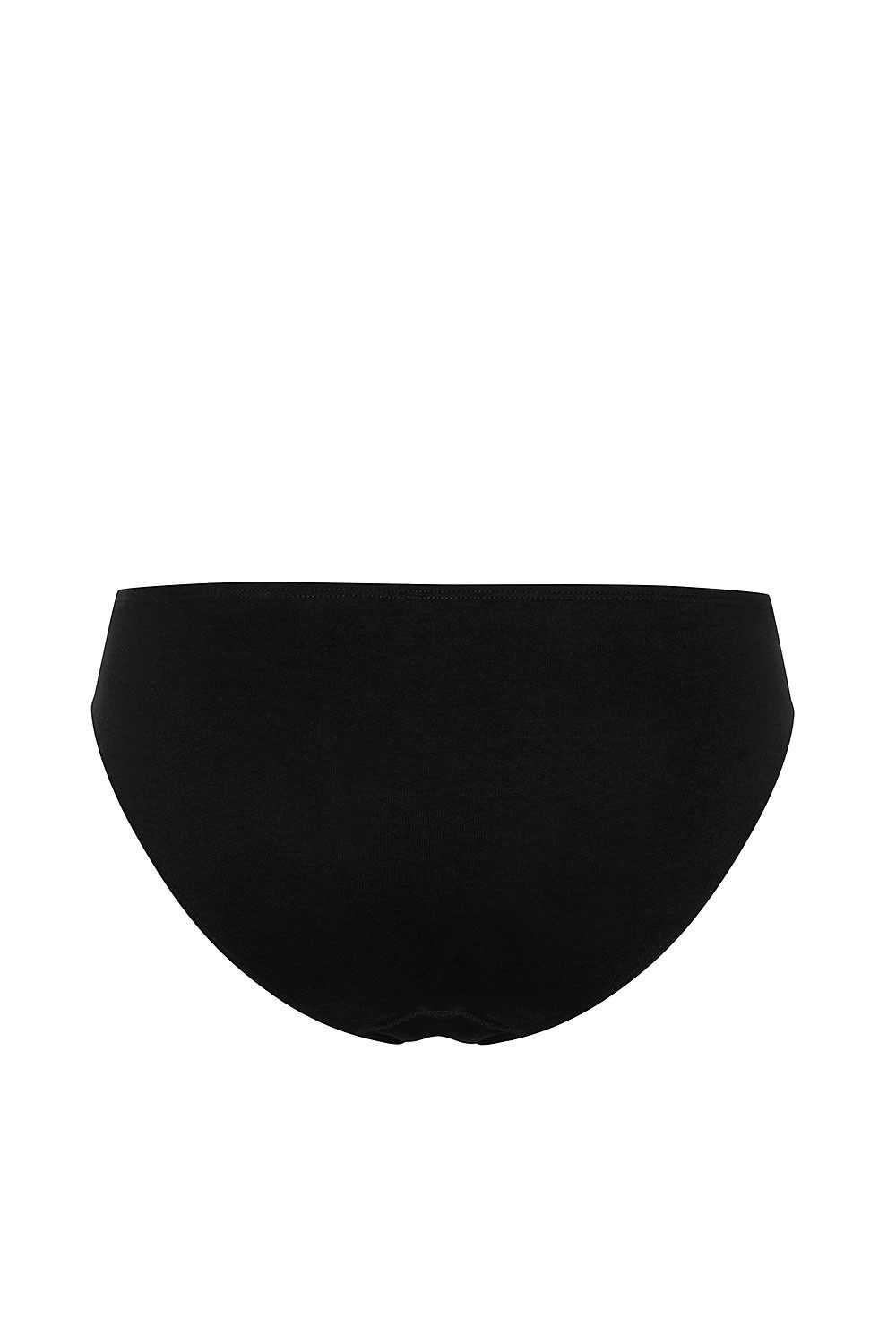 schwarzer Damenslip aus bio Baumwolle (kbA), Freisteller von hinten