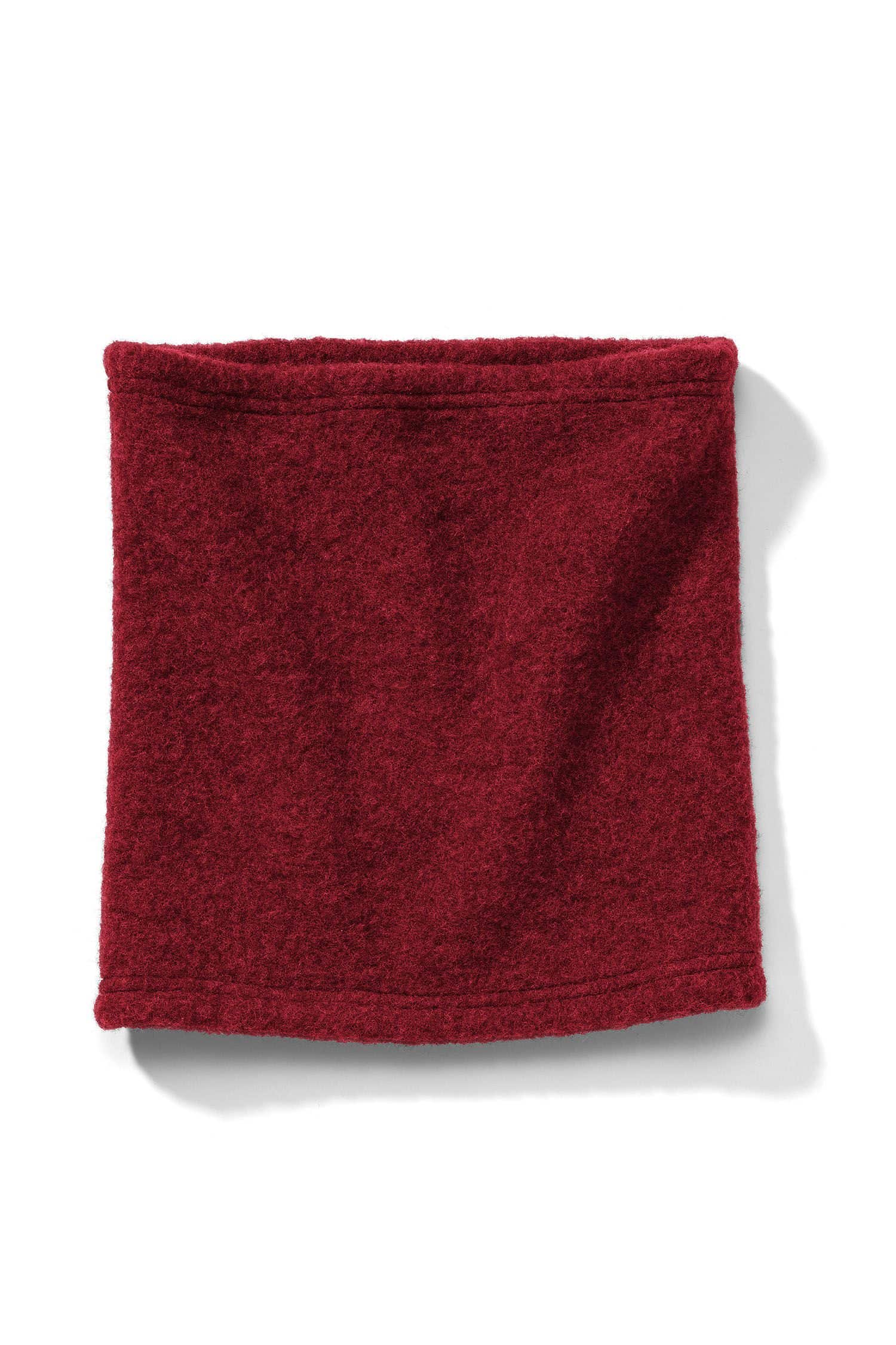 Schlupfschal für Erwachsene bordeaux bordeauxroter Schlupfschal aus bio Wolle (kbT) vom Finkhof, Freisteller