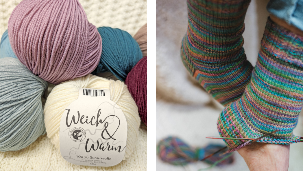 Finkhof Bio-Merinwolle und Bio-Sockenwolle