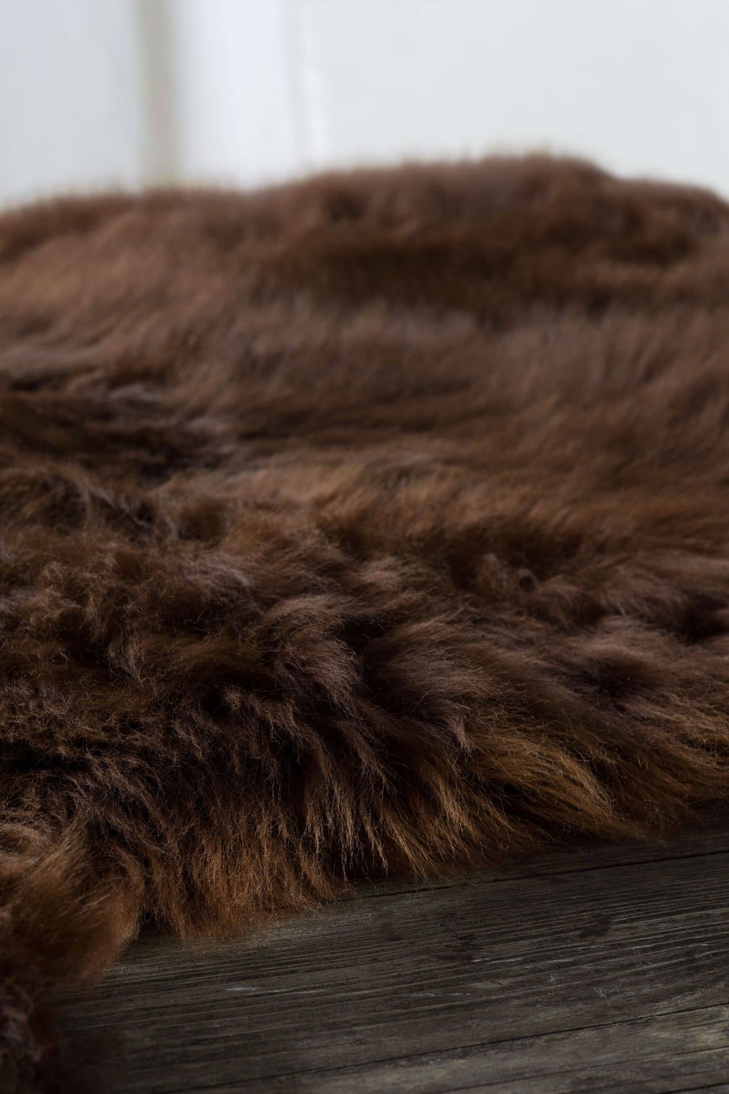 braunes pflanzlich gegerbtes Schaffell vom Finkhof