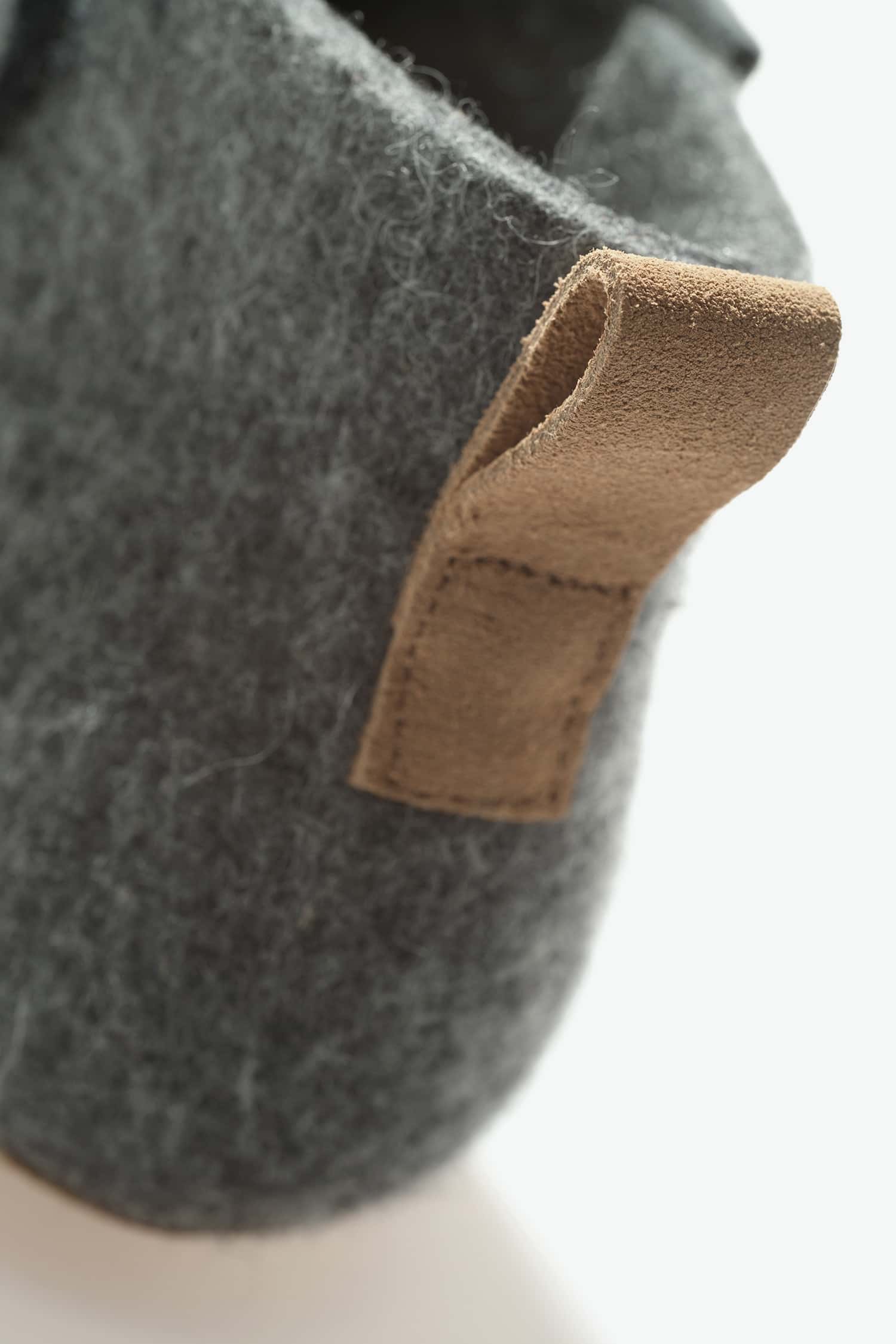 Filzstiefel aus Schurwolle mit Rindsleder und Kork