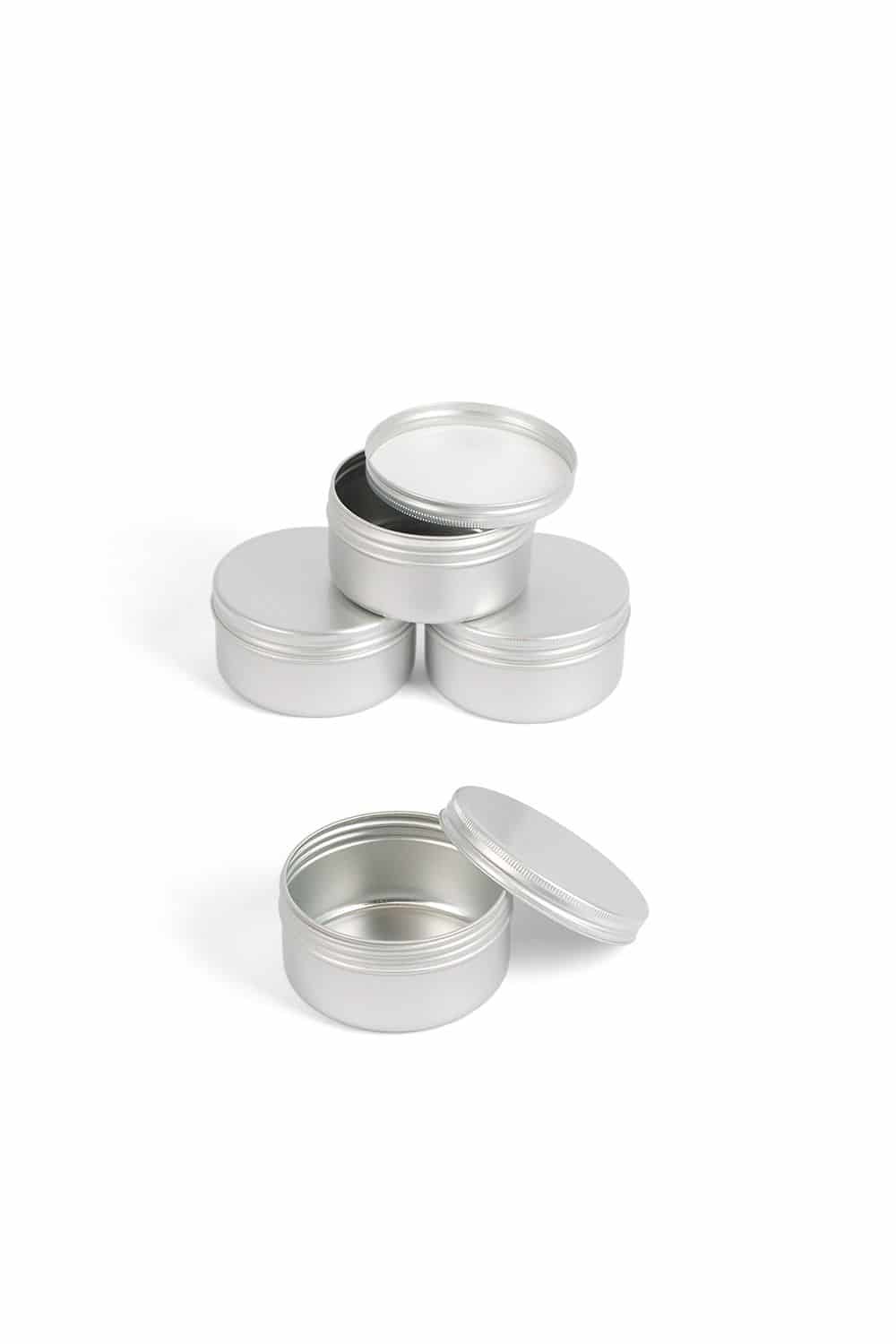 Alu-Schraubdose für festes Shampoo oder Seife, Freisteller