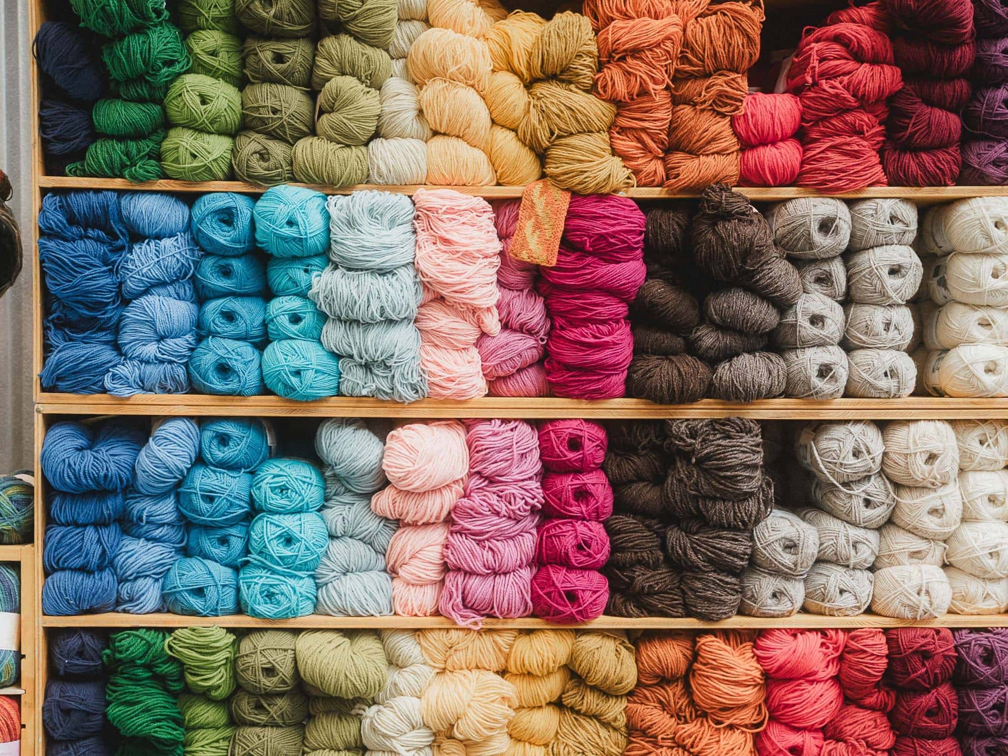 Finkhof Wollregal auf einer Messe in Ulm