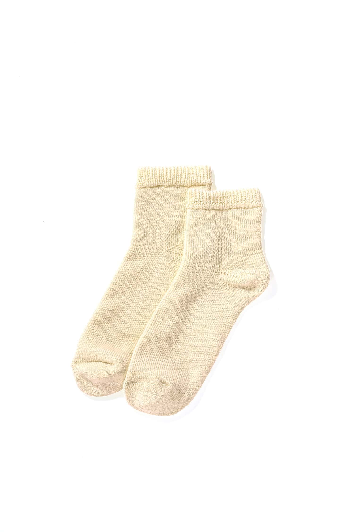 Bettsocken naturweiß mit Bio-Fasern