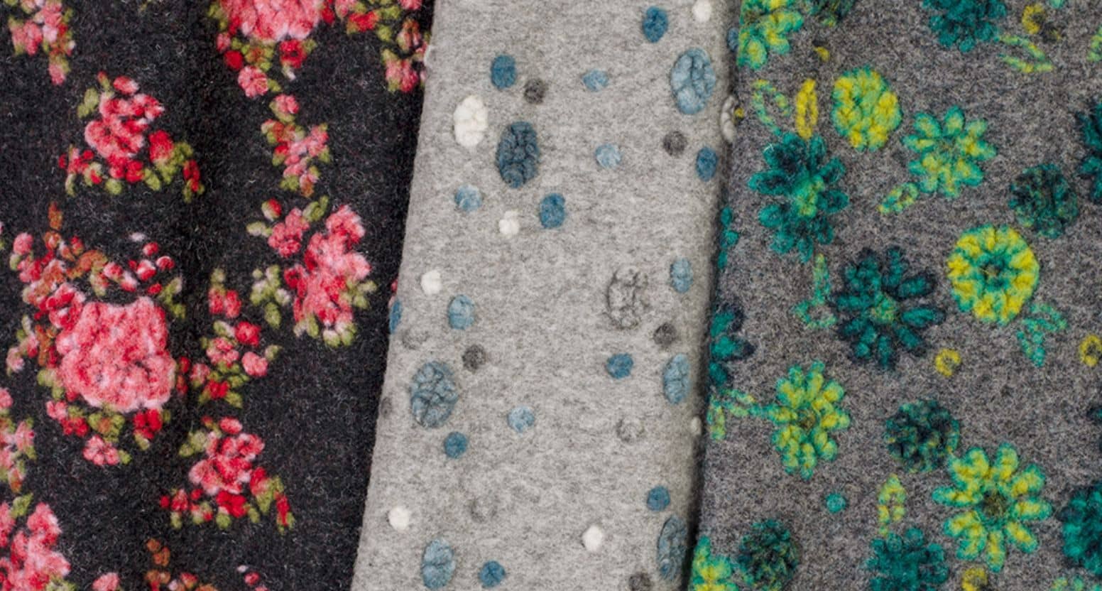 Strickstoffe mit Muster aus Wolle mit bio Baumwolle (kbA)