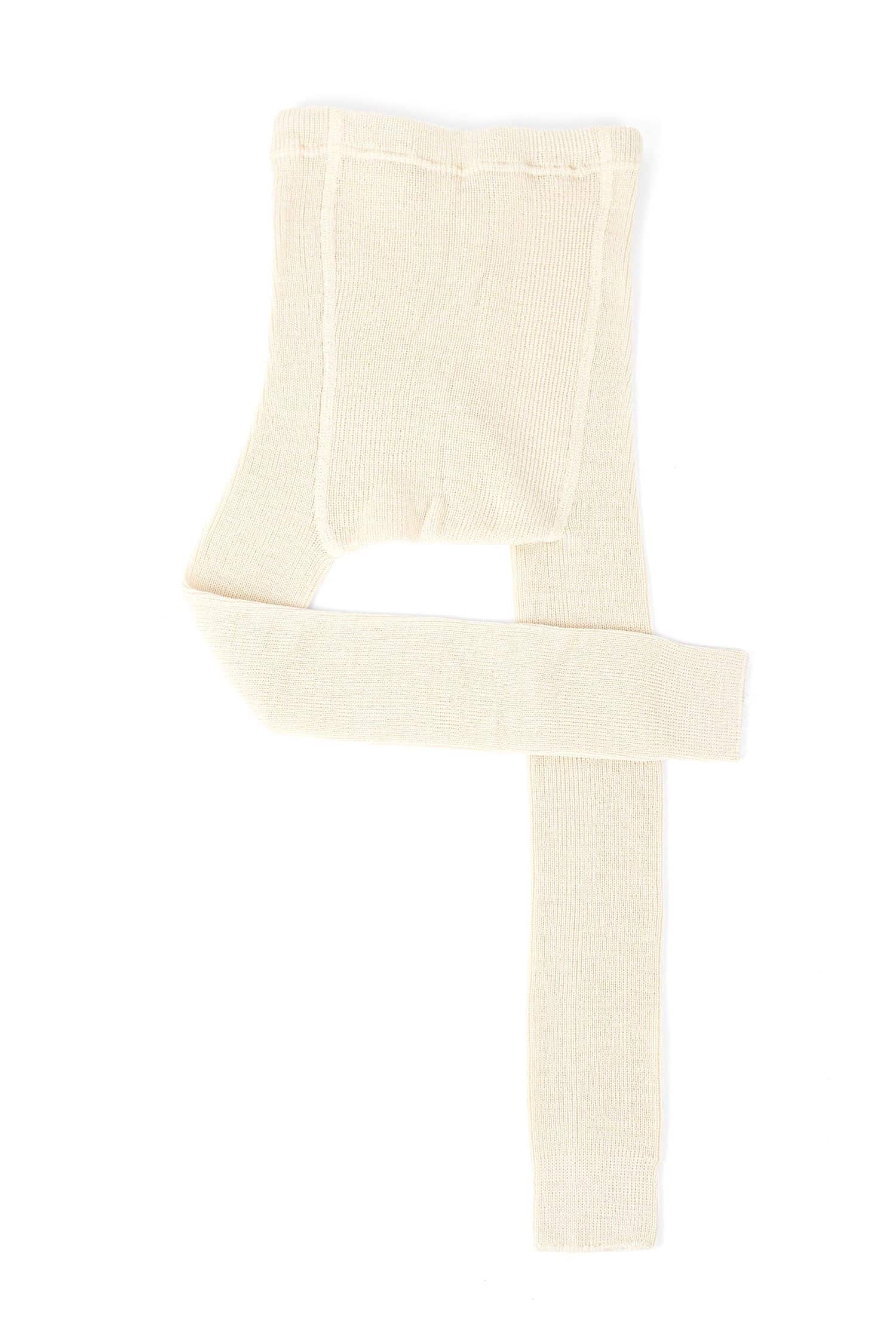 naturweiße Woll-Leggings aus bio Wolle (kbT), Freisteller von hinten