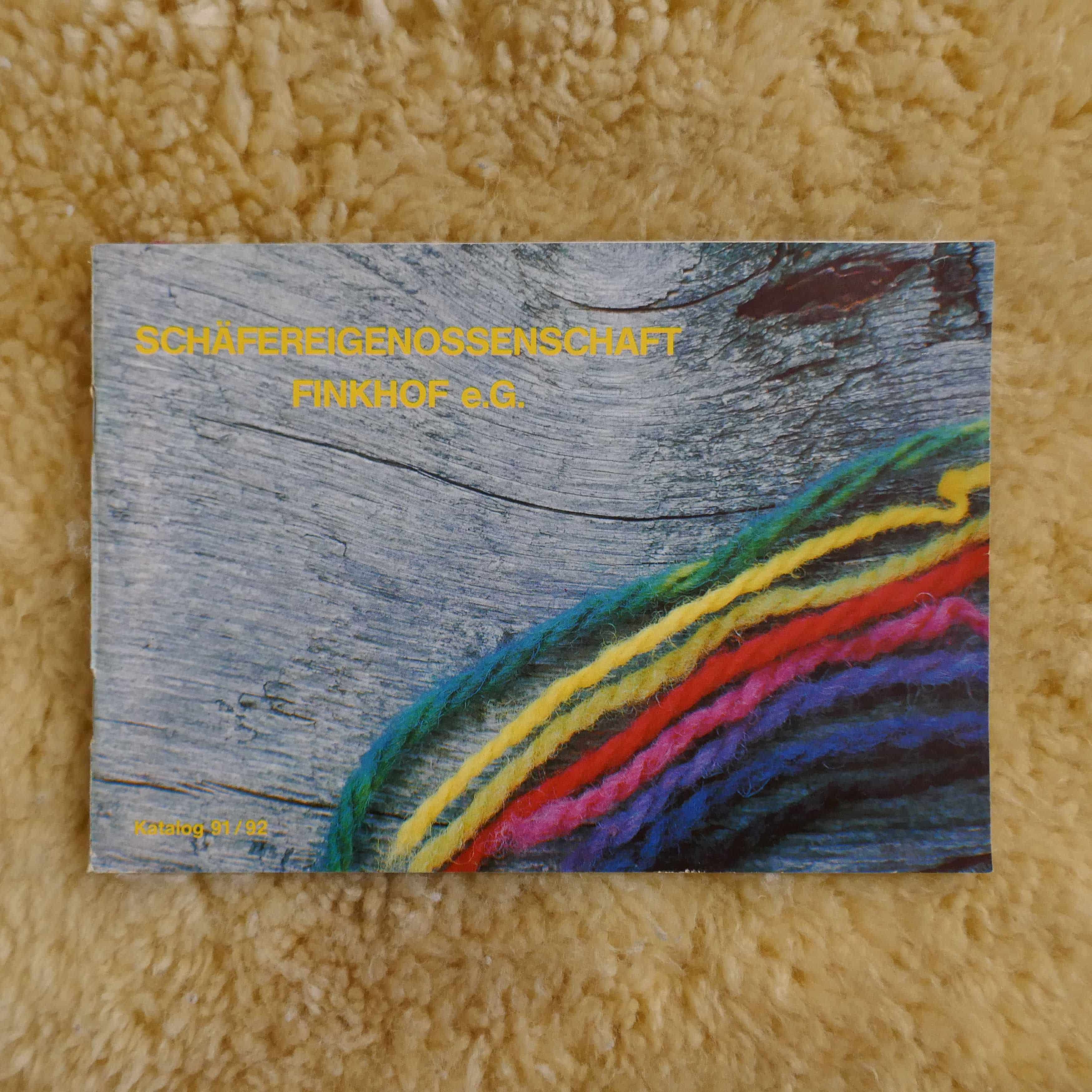 Finkhof Katalog von 1991/92 auf Schaffell