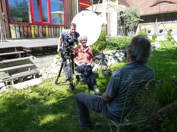 Interview bei SWR Dreharbeiten für ,,Echtes Leben" auf dem Finkhof
