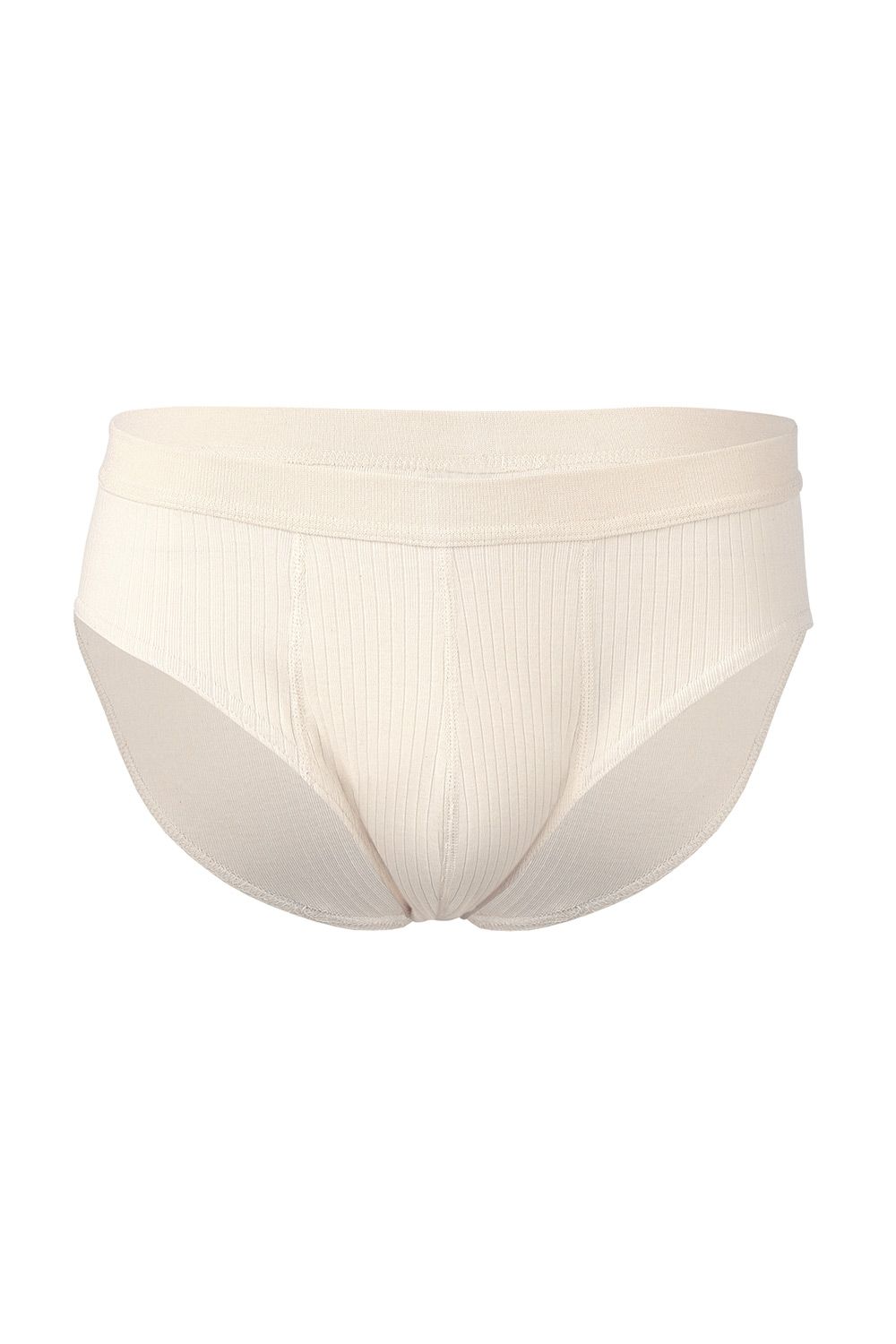 Herren Slip aus bio Baumwolle (kbA) in natur, Freisteller von vorne