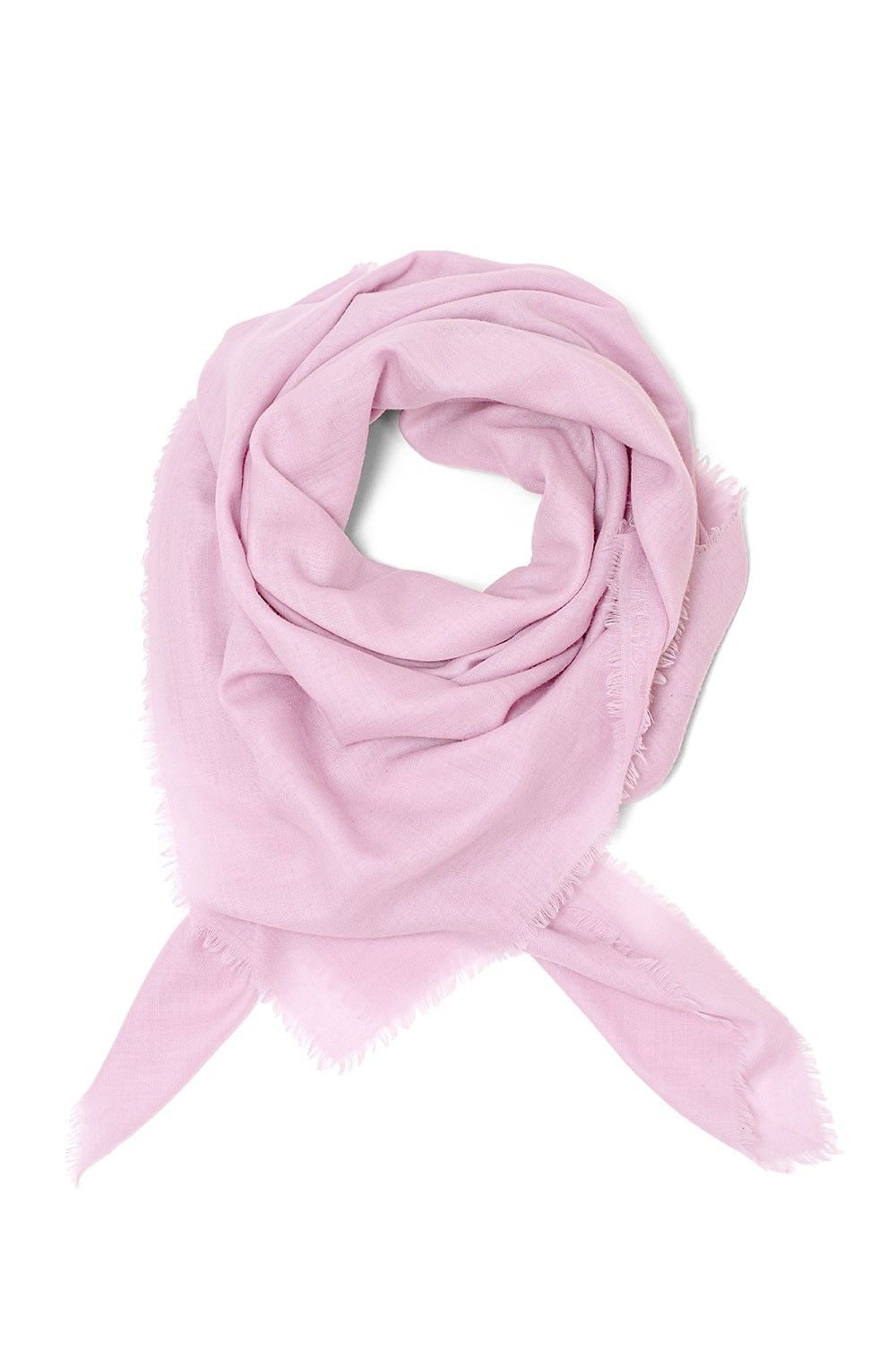 rosa Tuch aus Wollmouselinestoff mit bio Wolle (kbT) auf weißem Untergrund