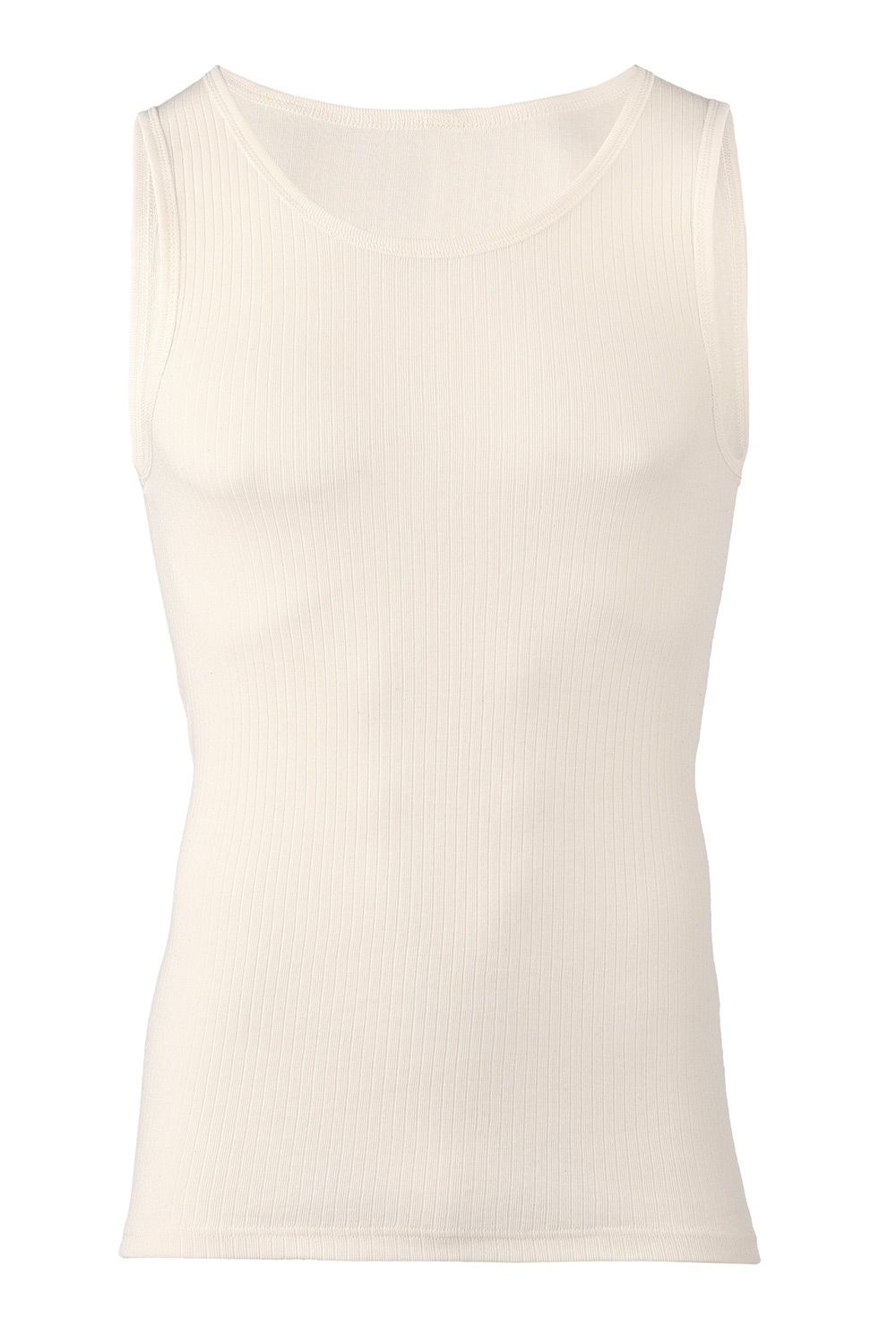 Herren Unterhemd in natur / beige aus bio Baumwolle (kbA), Freisteller