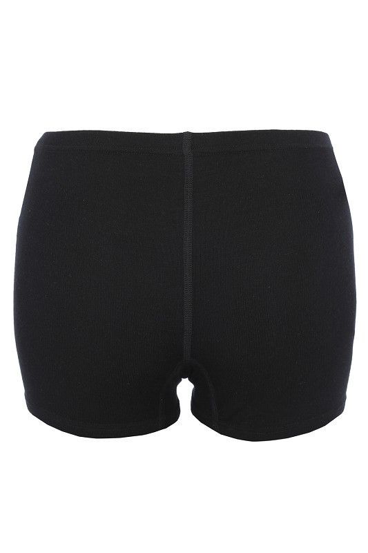 schwarze Unterhose aus bio Wolle (kbT) und Seide, Freisteller von hinten