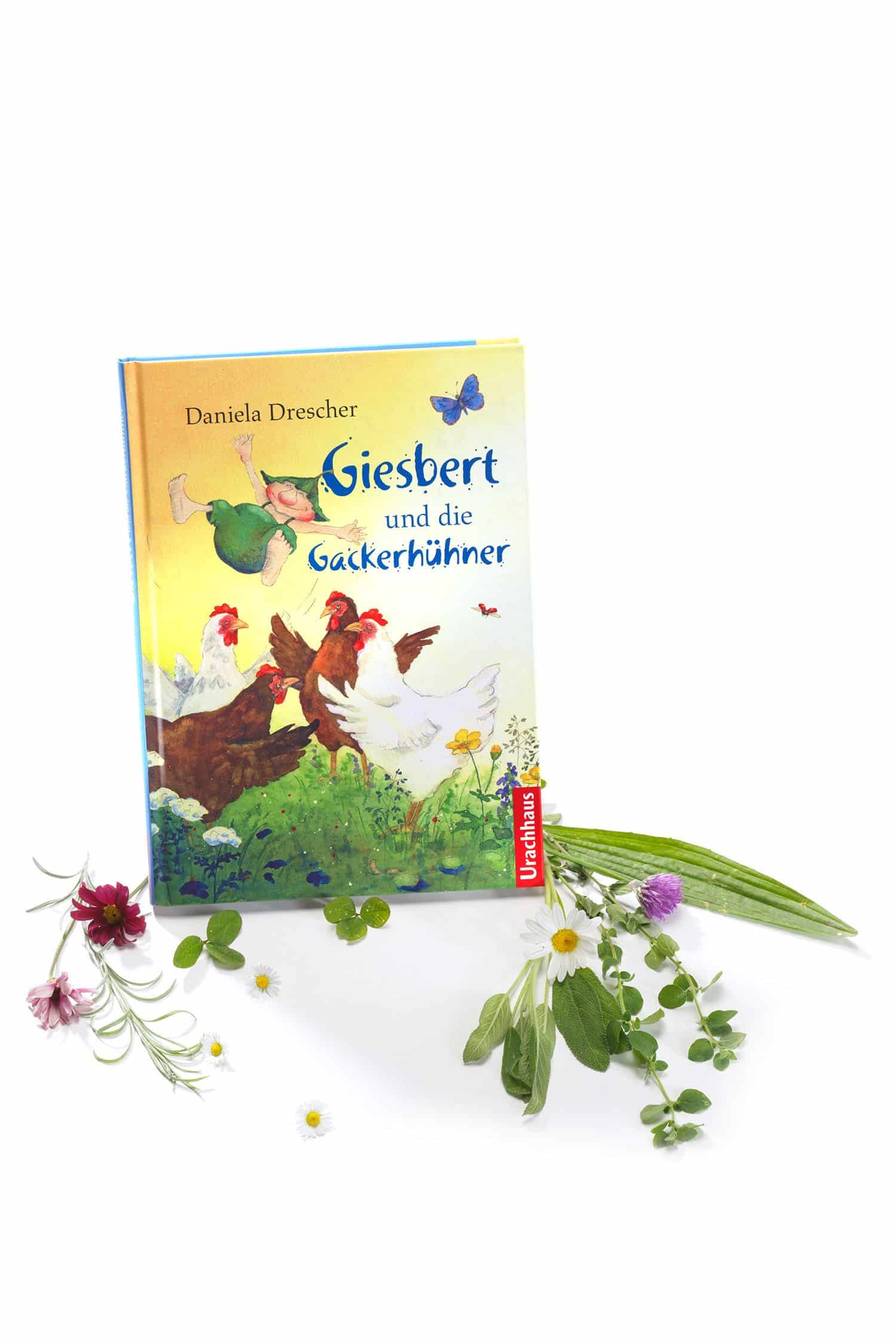 Giesbert und die Gackerhühner Buch ,,Giesbert und die Gackerhühner" und kleine Blumen und Gräser