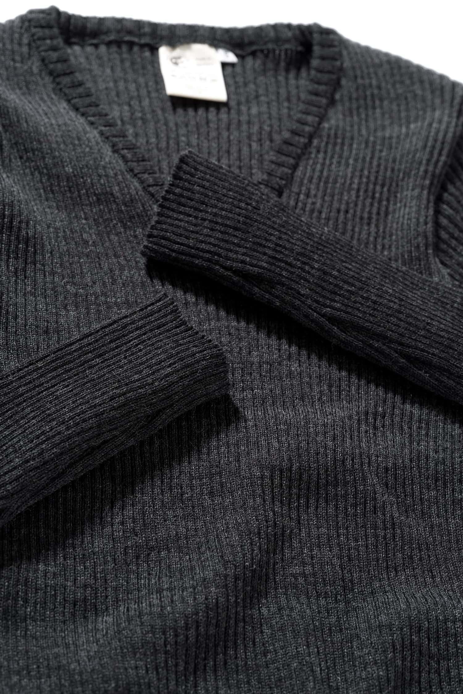 V-Shirt Rippe aus reiner Bio-Schurwolle V-Shirt Rippe aus reiner Bio-Schurwolle