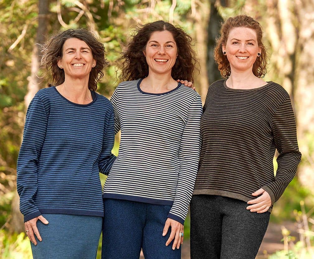 Frau tragen Streifenshirts