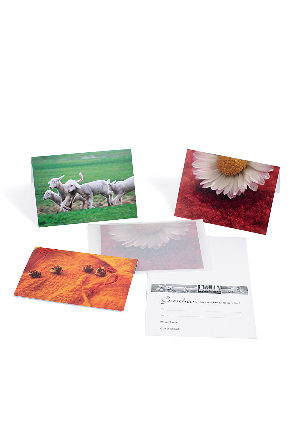 Geschenkgutschein 10,- € Finkhof Gutscheine mit verschiedenen Prints