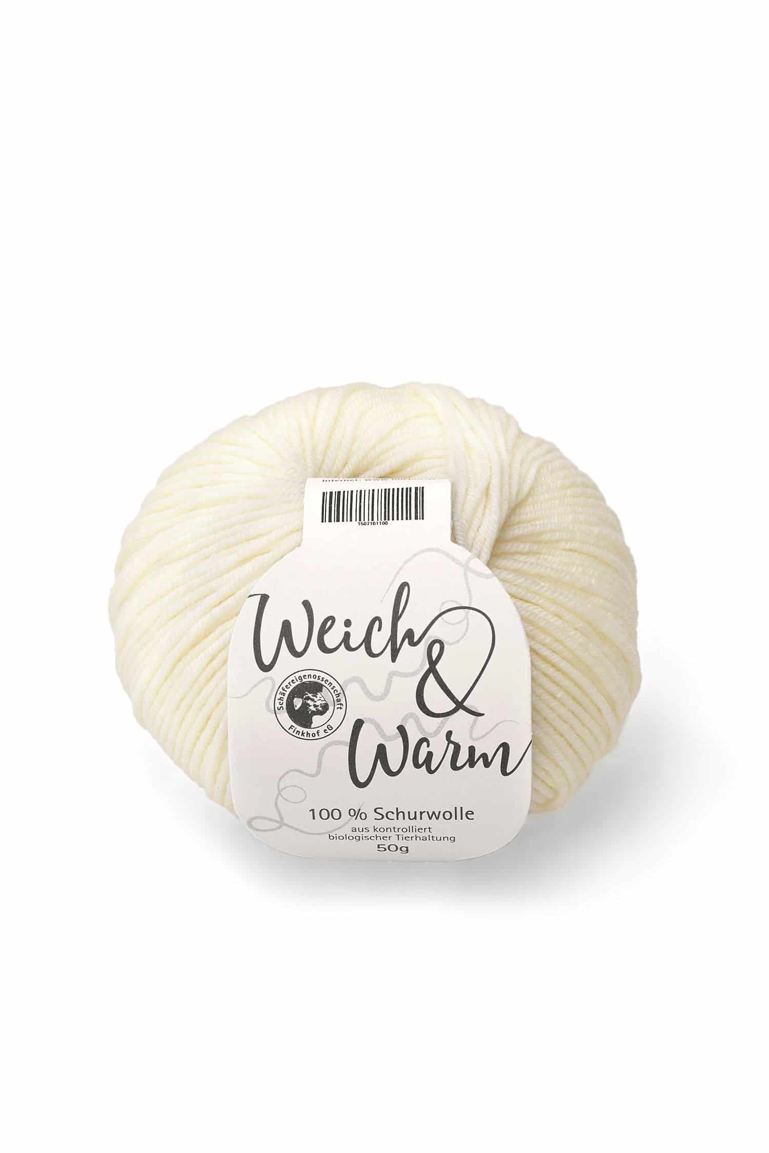 Finkhof Merinowolle Weich&Warm in naturweiß aus bio Wolle (kbT), Freisteller