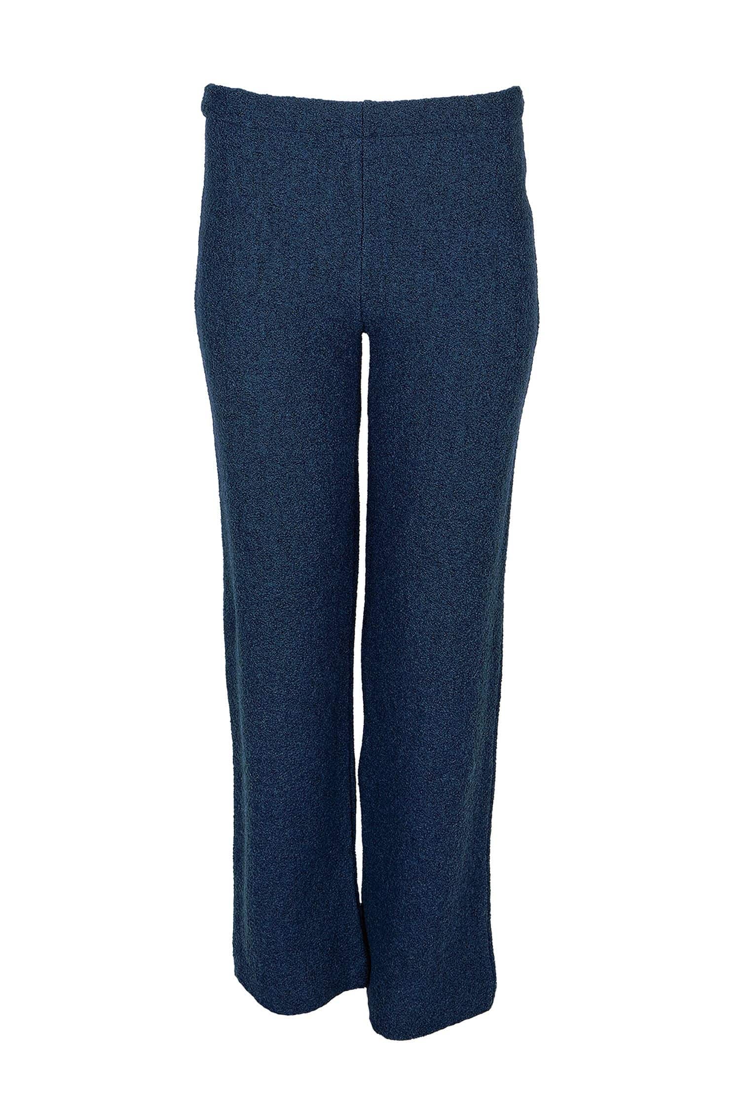 marineblaue Wollkrepphose aus bio Wolle (kbT), Freisteller