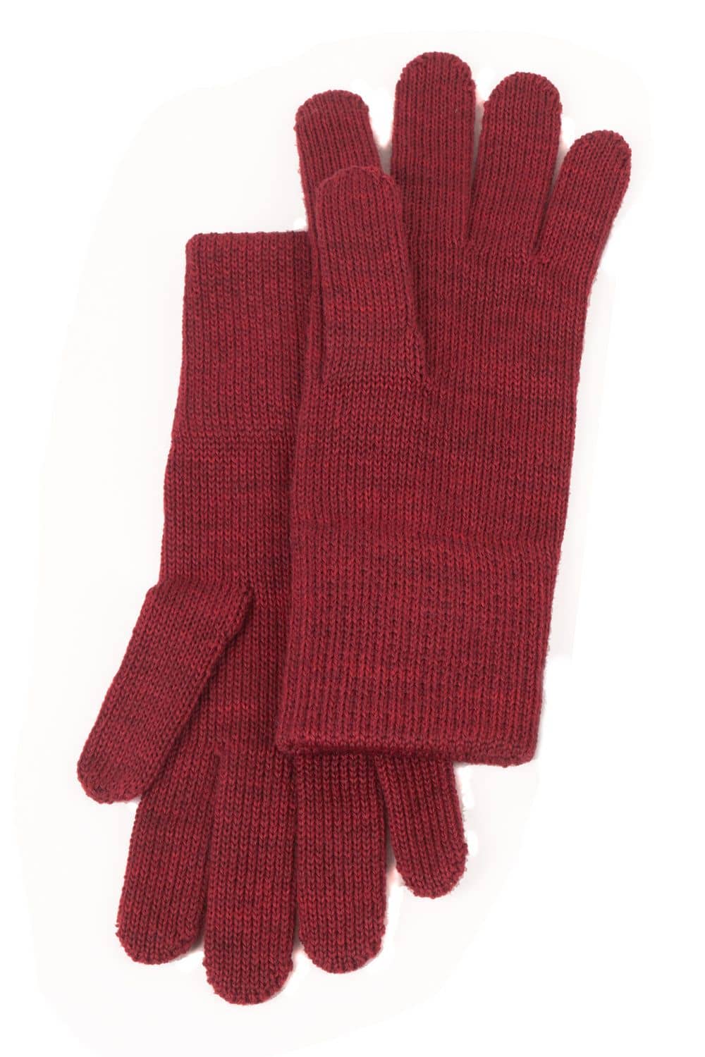 rote Strickhandschuhe mit Fingern aus bio Wolle (kbT) vom Finkof, Freisteller
