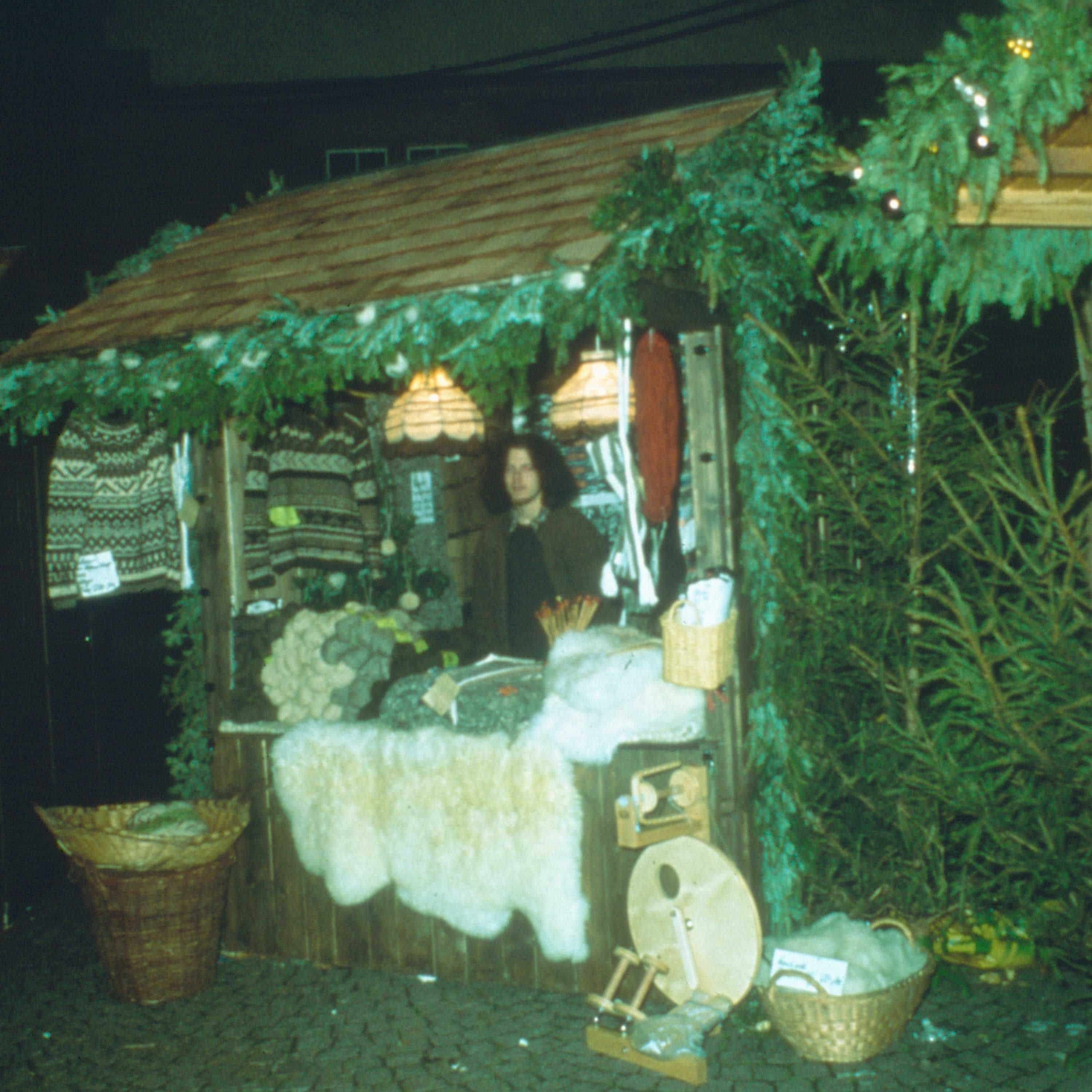 historischer Finkhof Weihnachtsmarktstand in Schwabing