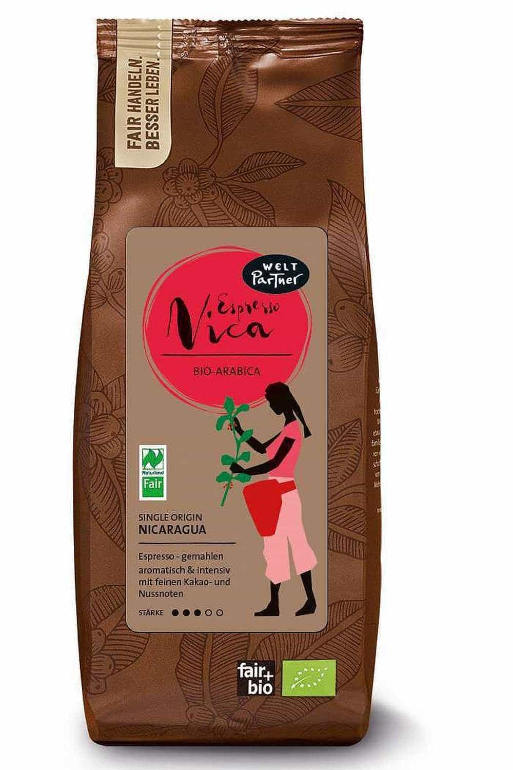 250g Packung von Espresso Nica (WeltPartner), Freisteller