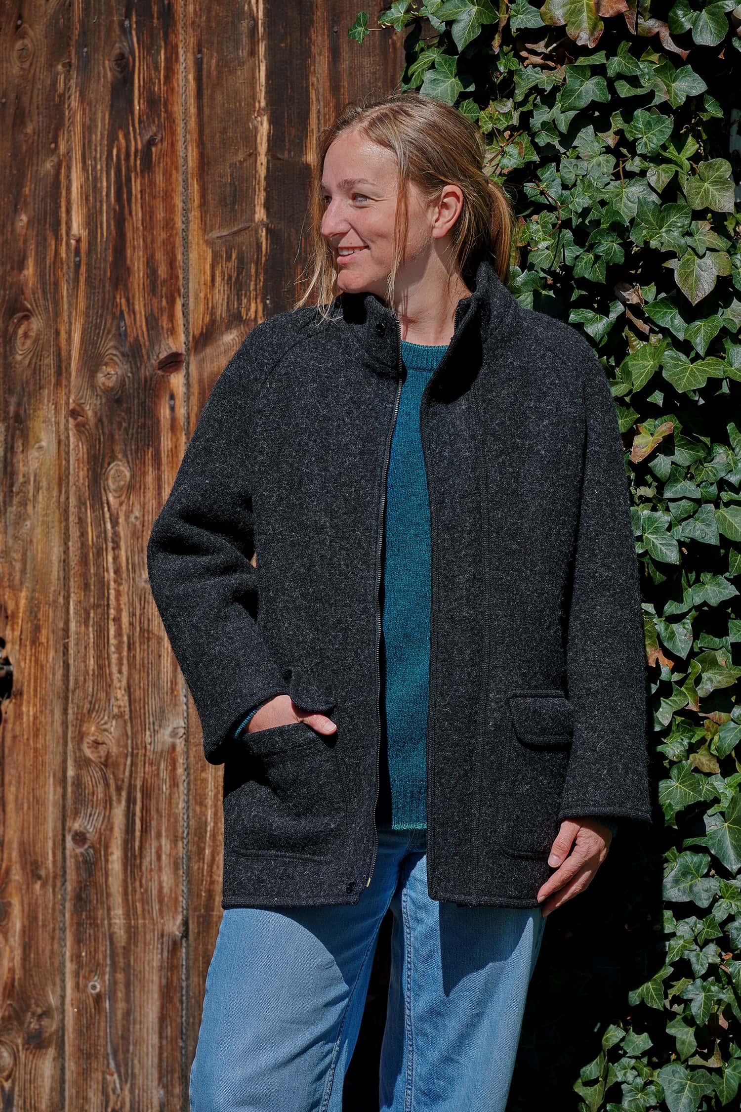 Finkhof-Walkjacke unisex aus Bio-Schurwolle