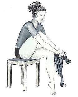 Strumpfhose-leggings-vorbereiten-3_farbig-web Grafik zum Richtigen Anziehen einer Strumpfhose - Vorbereitung