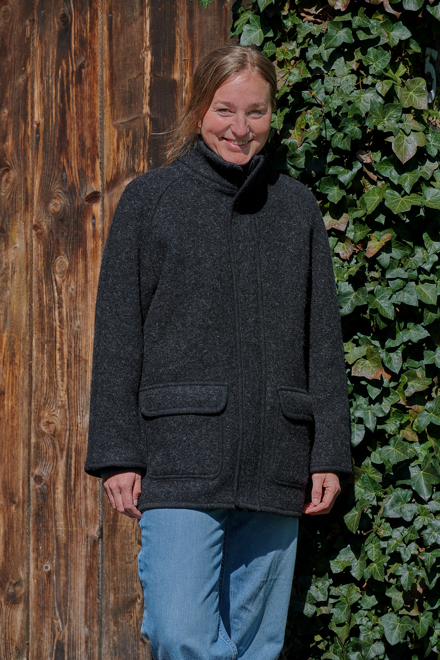 Finkhof-Walkjacke unisex aus Bio-Schurwolle