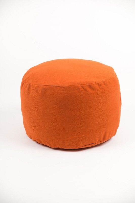 großes oranges Finkhof Sitzkissen aus bio Wolle (kbT), Baumwolle (kbA) und Naturkautschuk, Freisteller