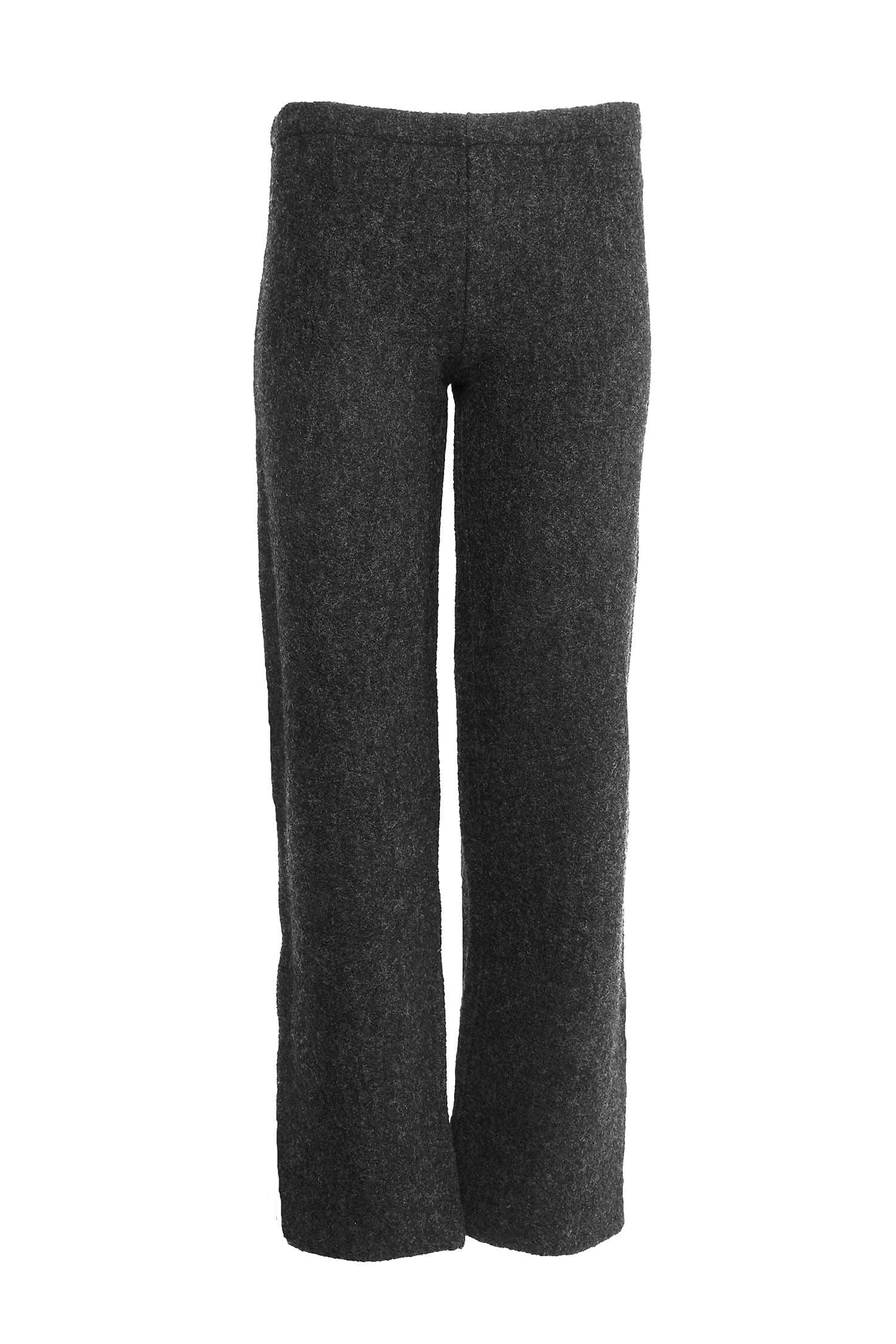dunkelgraue Wollkrepphose aus bio Wolle (kbT), Freisteller