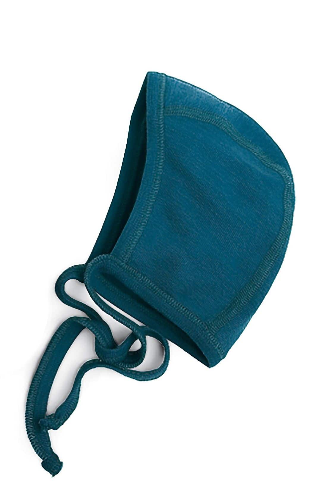blaue Babymütze aus bio Wolle (kbT), Freisteller