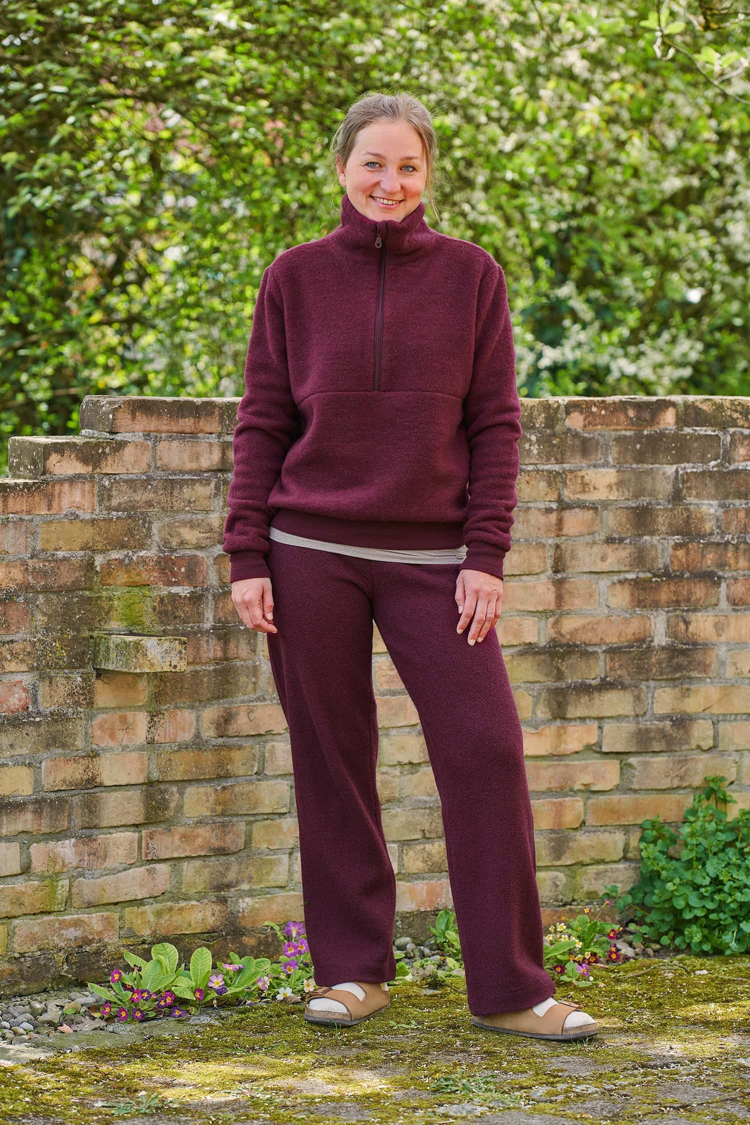 Damen-Wollkrepp-Hose aus reiner Bio-Schurwolle