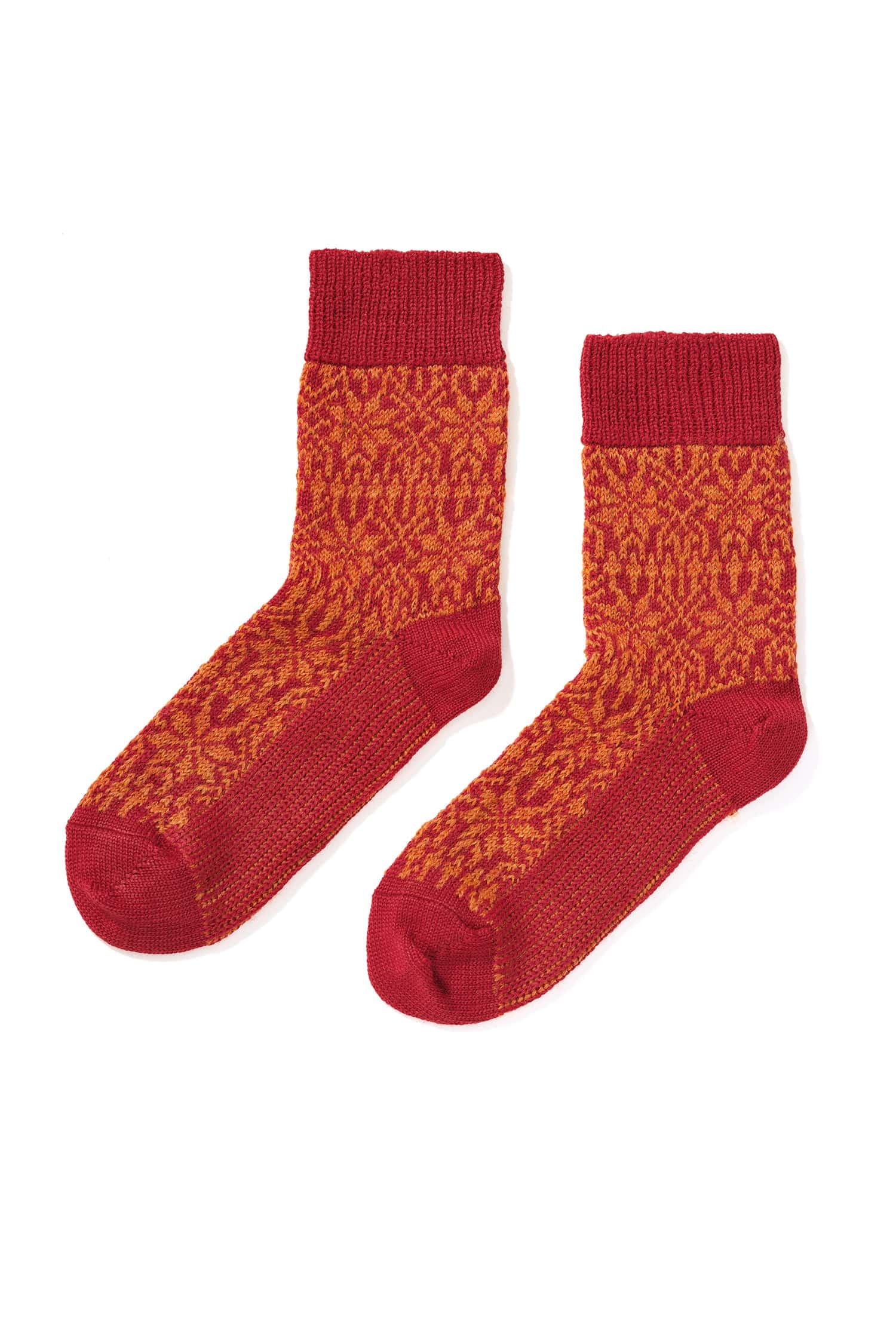Norwegersocken Stern aus reiner Bio-Schurwolle